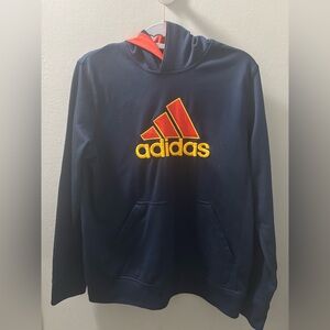 Adidas Blue and Red Hoodie for Stylish Comfort